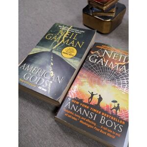 Neil Gaiman Lot of 2 American Gods & Anansi Boys Vintage Paperbacks